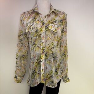Bebe Multicolor Sheer Blouse‎ Y2K Cottage